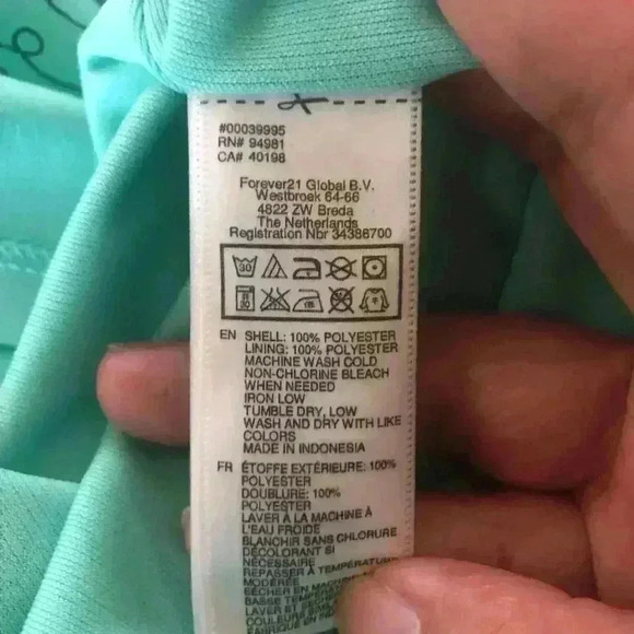 Forever 21 Light Teal? Mint? Sleeveless Front Tie Dress Women L - Picture 7 of 15